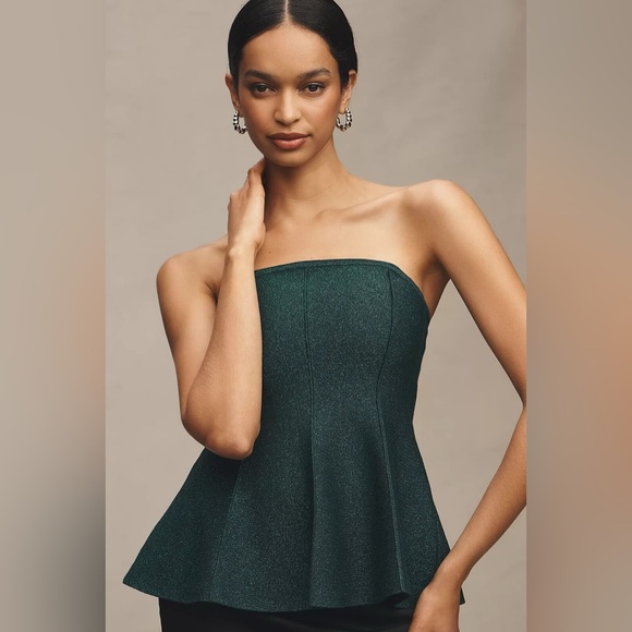 Anthropologie Tops - ⛔️ Anthropologie Pilcro Sparkling Dark Green staples Top size Large box 5